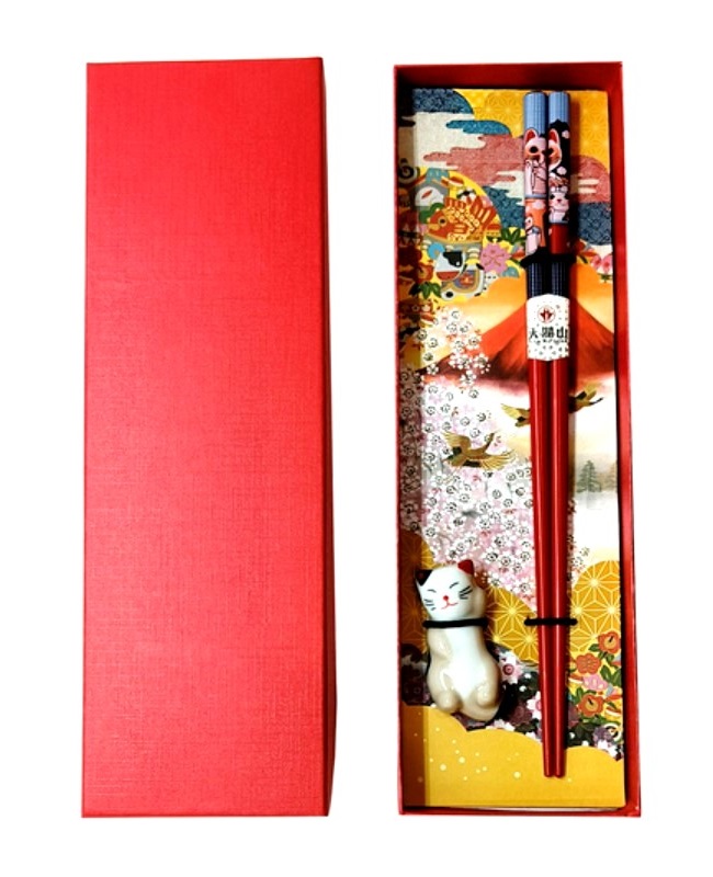 Bacchette con appoggio a gattino - fantasia gatti in vasca - THS