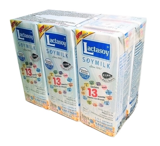 Bevanda di soia con sesamo nero e vitamine - Lactasoy 6x 250ml.