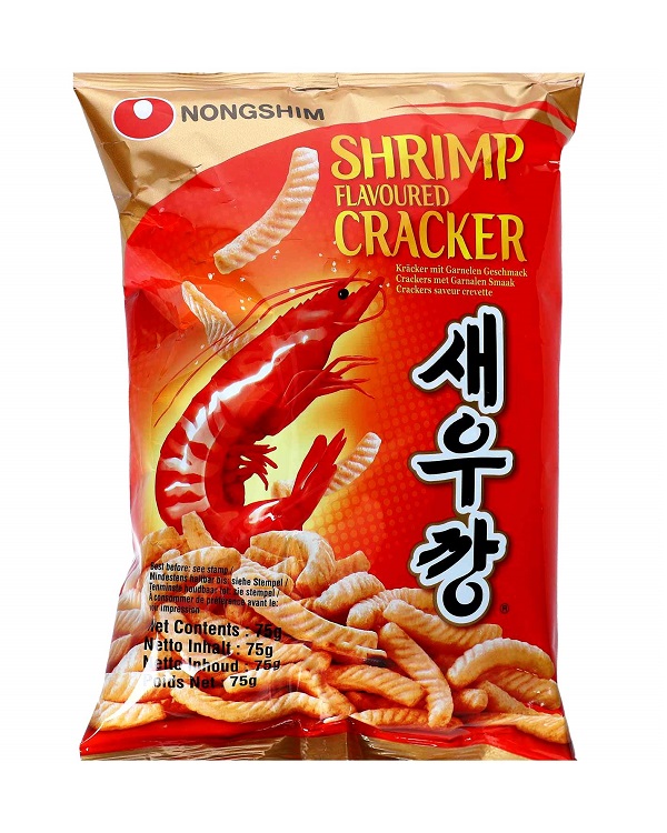 Snack di crackers gusto gamberetti - Nong Shim 75g.