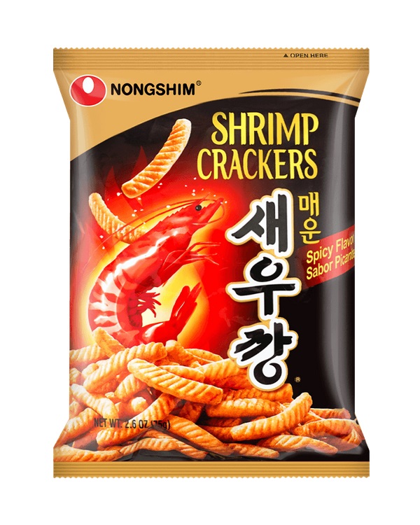 Snack di crackers piccanti gusto gamberetti - Nong Shim 75g.