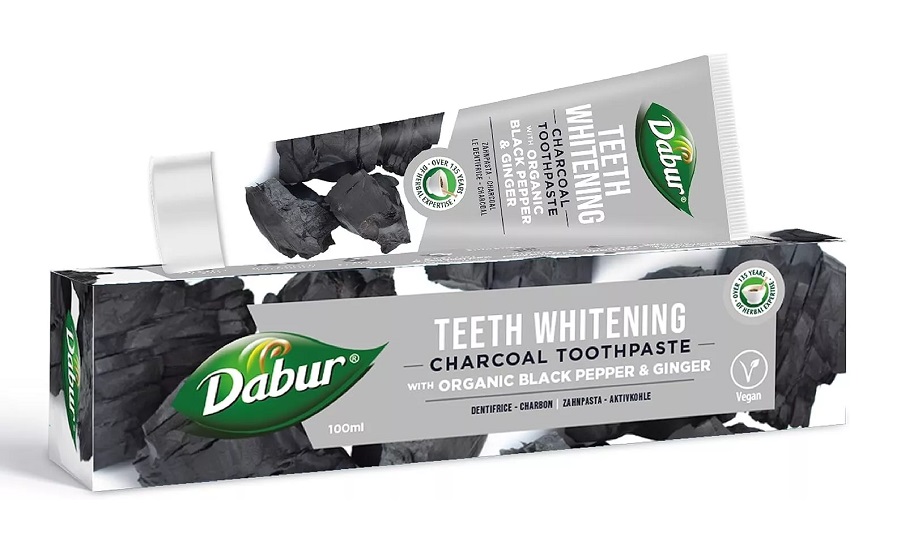 Dentifricio sbiancante con carbone, pepe e zenzero - Dabur 100ml