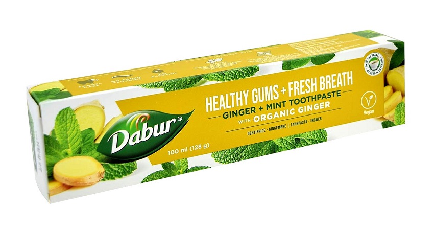 Dentifricio con zenzero bio e menta - Dabur 100ml.