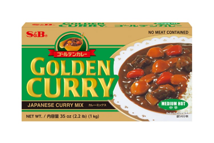 Golden curry a cubetti per salsa medio-piccante - S&B 1Kg.