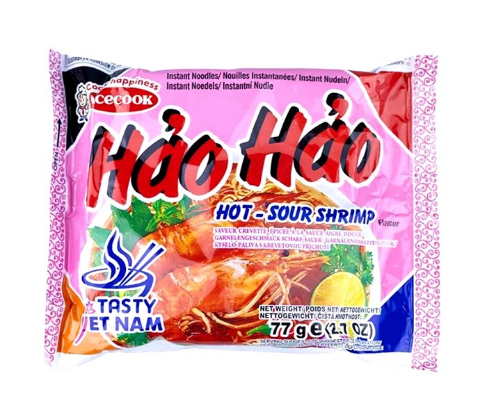 Noodles istantanei gusto Hot-Sour Shrimp - Acecook 77g. x 3 pz.