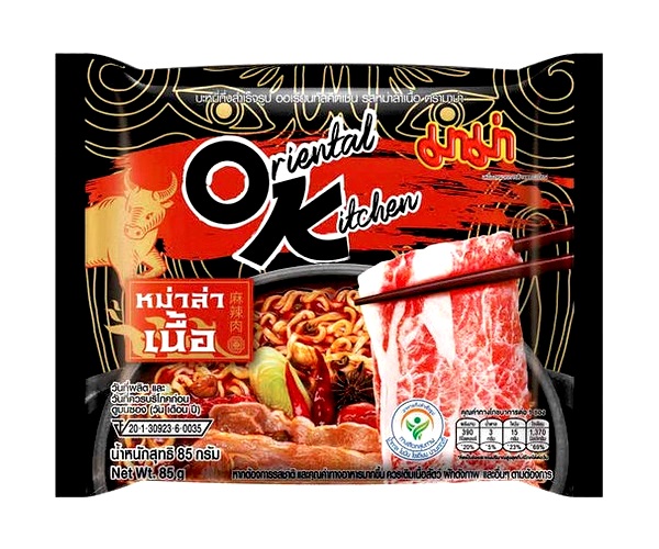 Instant noodle soup OK gusto Mala Beef - Mama 85g.