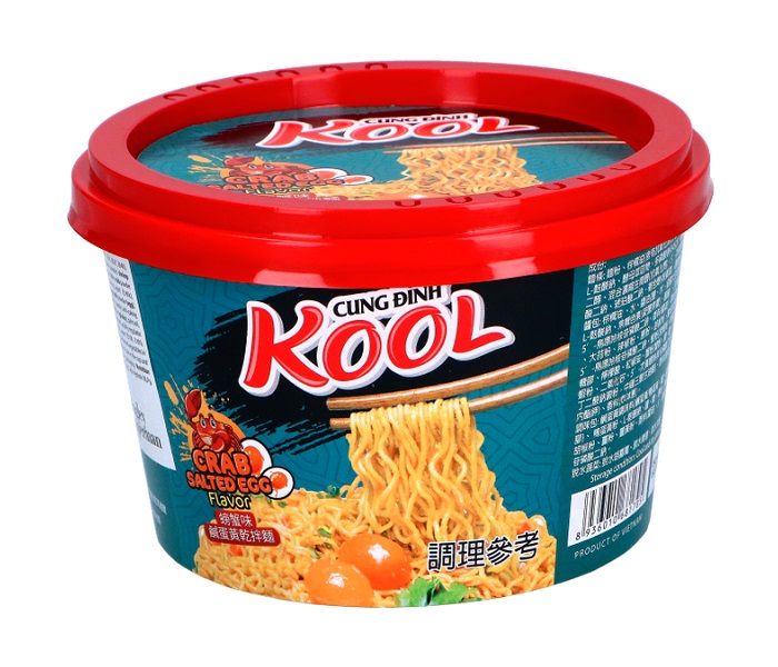 KOOL Crab Salted Egg Bowl instant noodles - Cung Dinh 92g.