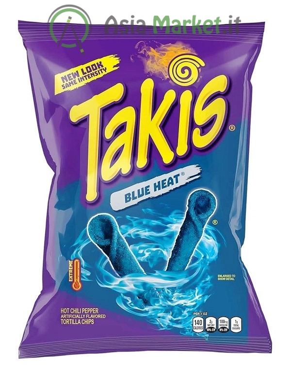 Snack di mais extra-piccante Takis Blue Heat - 92.3 g. - €2.49 :  , L'Asia sotto casa!