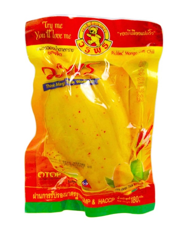 Mango verde agrodolce a fette con peperoncino - Woraporn 180g.