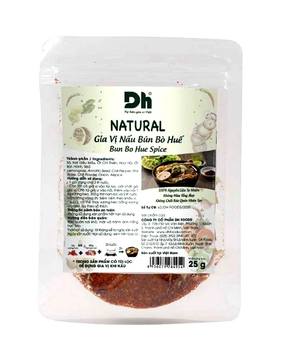 Mix di spezie per BÃ¹n BÃ² HuÃ© noodles vietnamiti - Dh Foods 25g.