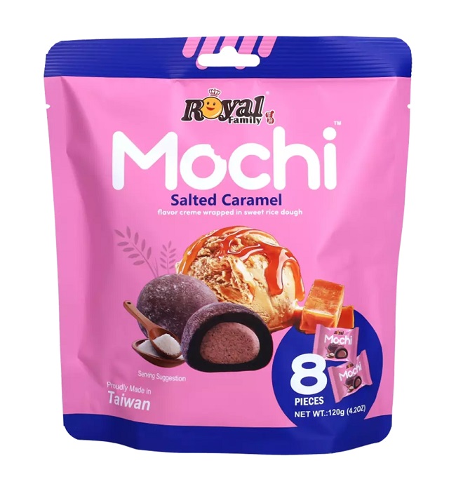 Dolce giapponese Mochi al caramello salato - Royal Family 120g.