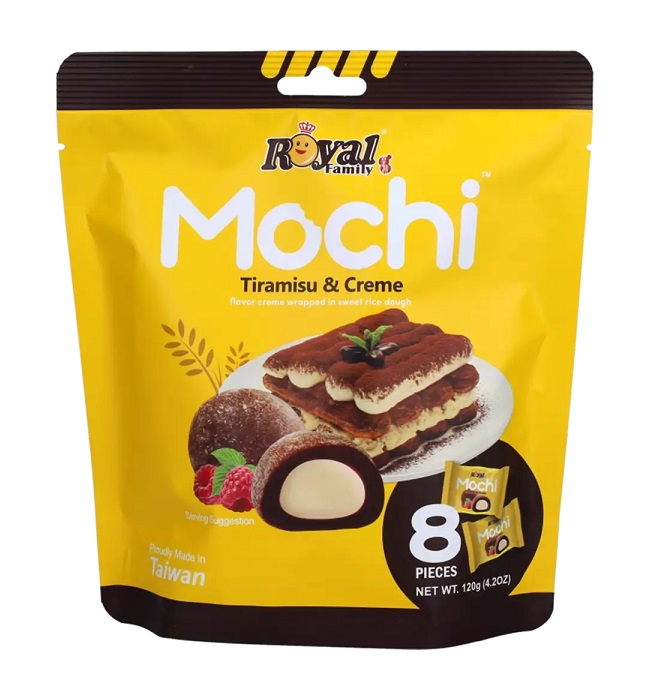 Dolce giapponese Mochi al tiramisÃ¹ e crema - Royal Family 120g.