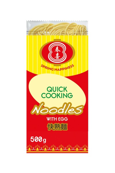 Noodles cinesi di grano con uovo - Spring Happiness 500g.