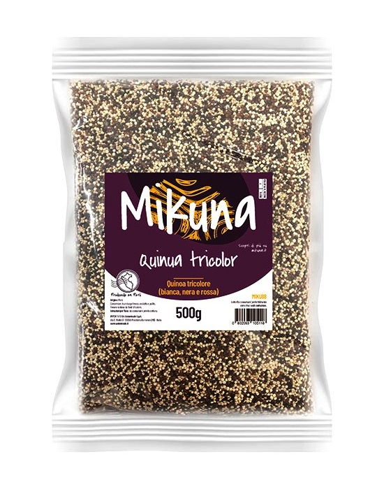Quinoa bianca, nera e rossa - Mikuna 500g.