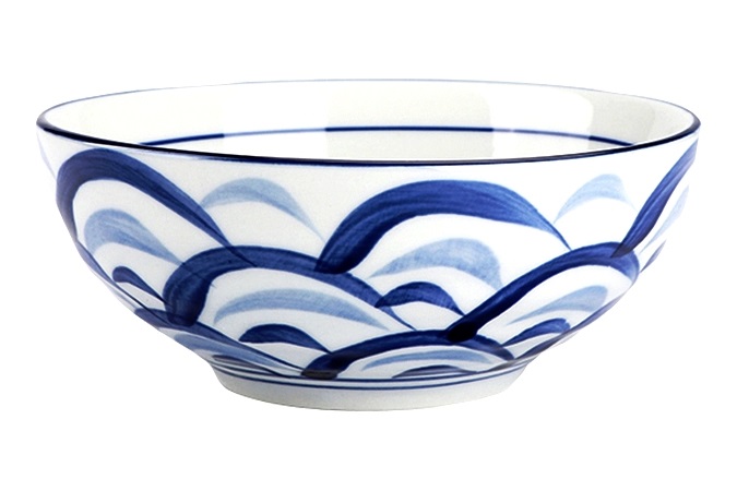 Scodellina in ceramica - Diametro 11.5cm - Disegno Seigaiha