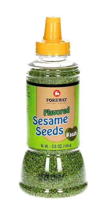 Semi di sesamo bianco aromatizzati al Wasabi - Foreway 100 g.