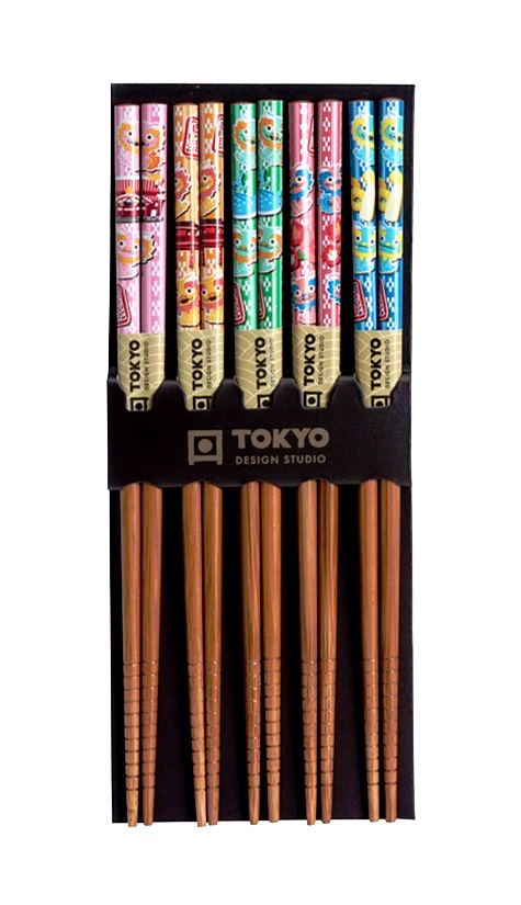 Set 5 paia di bacchette fantasia dragoni - Tokyo Design Studio