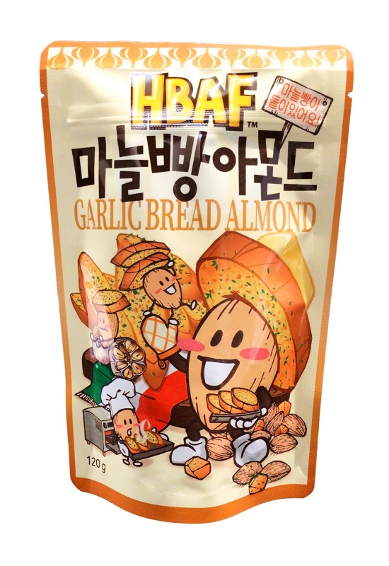 Snack di mandorle con crostini all'aglio - HBAF 120g.