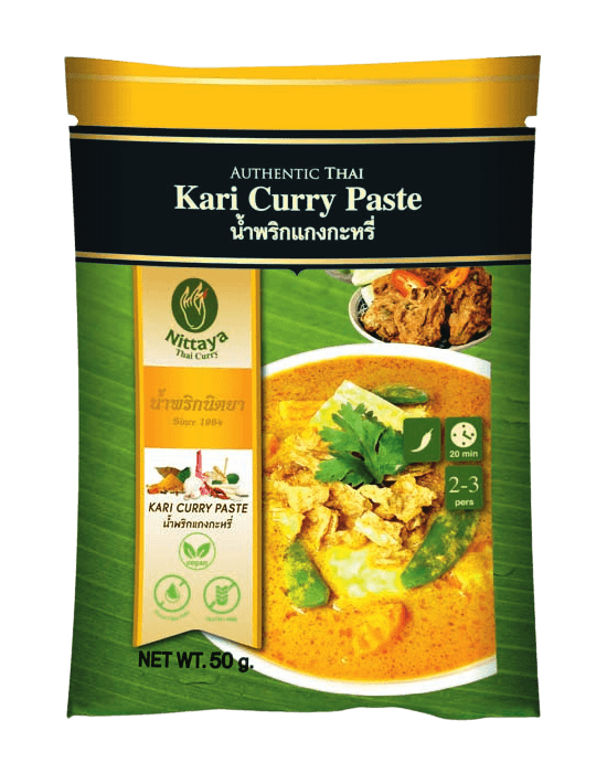 Yellow Kari curry paste vegana - Nittaya 50g.
